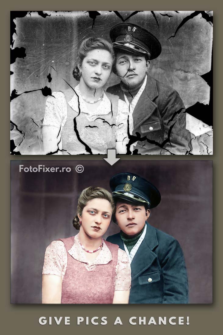 restaurare fotografii vechi costica acsinte colorare colectie - Restaurare fotografii vechi &#8211; exemple - FotoFixer