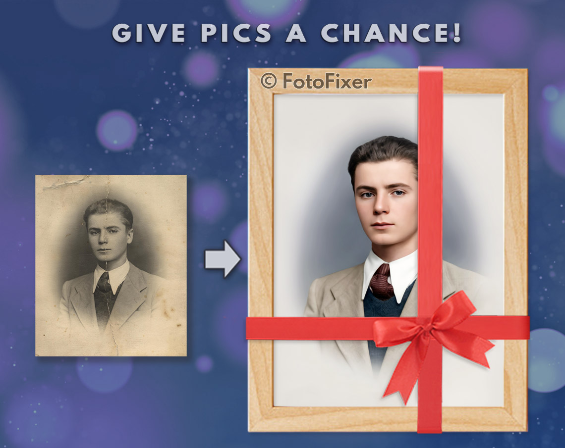 cadouri personalizate poză veche colorată înrămată