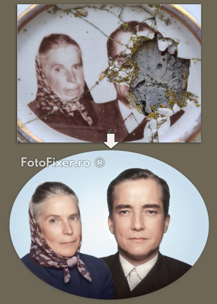 fotografie funerară fotoceramică poză cruce