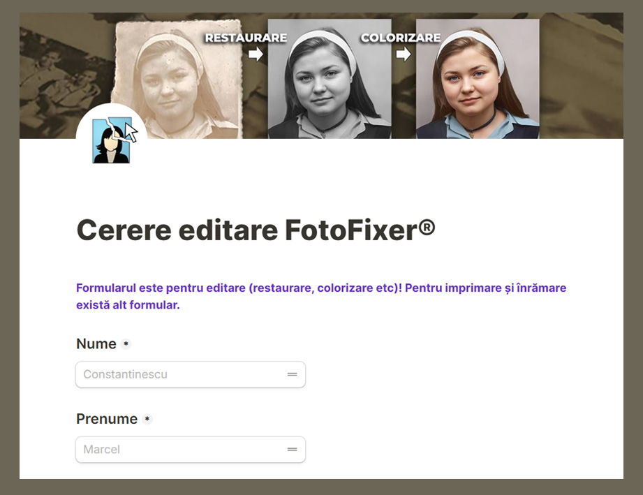formular contact cerere fotofixer